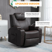 Pending - Aosom Homcom Faux Leather Recliner Chair with Massage, Vibration, Muti-Function Padded Sofa Chair with Remote Control, 360 Degree Swivel Seat with Dual Cup Holders, Black
