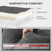 Pending - Aosom Homcom L-Shaped Sectional Sofa with Reversible Chaise - Available in 2 Colours