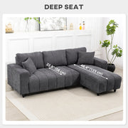 Pending - Aosom Homcom L-Shaped Sectional Sofa with Reversible Chaise - Available in 2 Colours