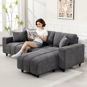 Pending - Aosom Homcom L-Shaped Sectional Sofa with Reversible Chaise - Available in 2 Colours