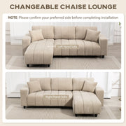 Pending - Aosom Homcom L-Shaped Sectional Sofa with Reversible Chaise - Available in 2 Colours