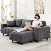 Pending - Aosom Homcom L-Shaped Sectional Sofa with Reversible Chaise - Available in 2 Colours