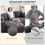 Pending - Aosom Homcom L-Shaped Sectional Sofa with Reversible Chaise - Available in 2 Colours