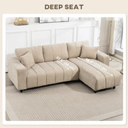 Pending - Aosom Homcom L-Shaped Sectional Sofa with Reversible Chaise - Available in 2 Colours