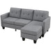 Pending - Aosom Homcom L-Shaped Sofa 3 Seater Couch with Switchable Ottoman, Corner Sofa with Thick Padded Cushion - Available in 2 Colours