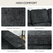 Pending - Aosom Homcom Modern Tufted Corner Sofa in Black