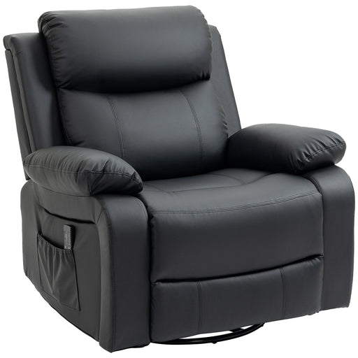 Pending - Aosom Homcom Pu Leather Reclining Chair with Vibration Massage Recliner, Swivel Base, Rocking Function, Remote Control - Available in 4 Colours