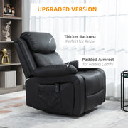 Pending - Aosom Homcom Pu Leather Reclining Chair with Vibration Massage Recliner, Swivel Base, Rocking Function, Remote Control - Available in 4 Colours