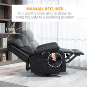 Pending - Aosom Homcom Pu Leather Reclining Chair with Vibration Massage Recliner, Swivel Base, Rocking Function, Remote Control - Available in 4 Colours