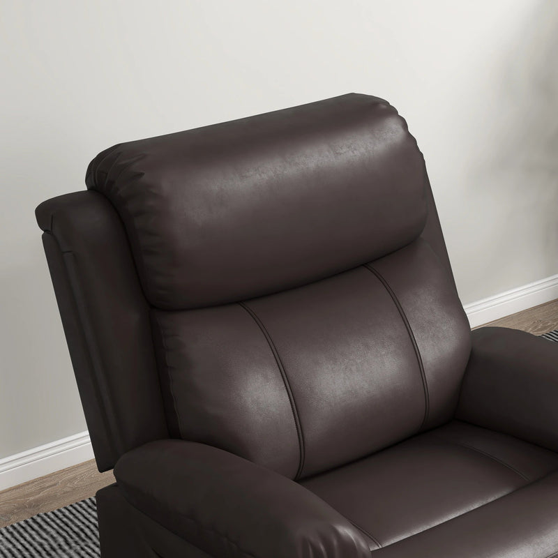 Pending - Aosom Homcom Pu Leather Reclining Chair with Vibration Massage Recliner, Swivel Base, Rocking Function, Remote Control - Available in 4 Colours