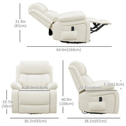 Pending - Aosom Homcom Pu Leather Reclining Chair with Vibration Massage Recliner, Swivel Base, Rocking Function, Remote Control - Available in 4 Colours