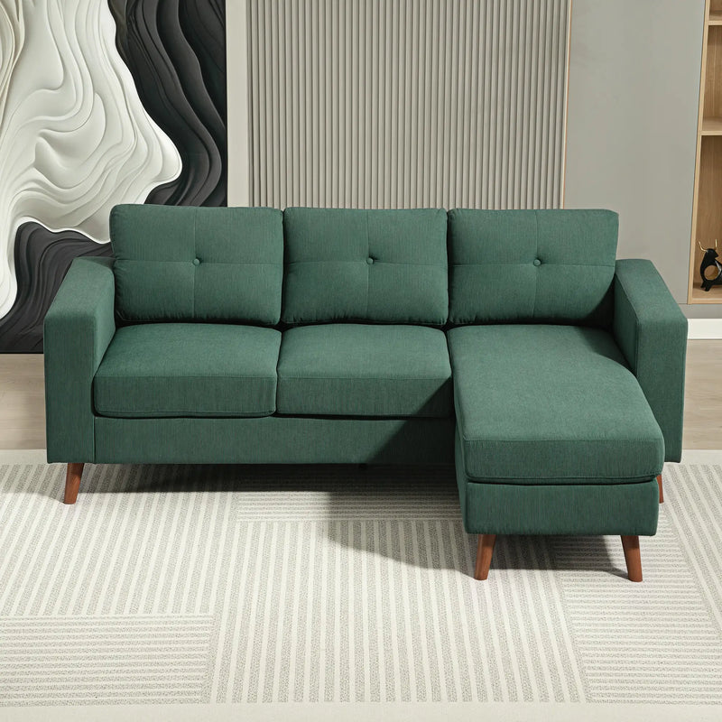 Pending - Aosom Homcom Upholstered L-Shaped Sectional Sofa with Reversible Chaise - Available in 3 Colours