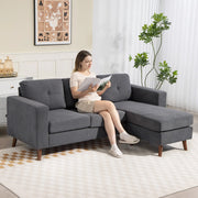 Pending - Aosom Homcom Upholstered L-Shaped Sectional Sofa with Reversible Chaise - Available in 3 Colours