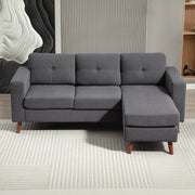 Pending - Aosom Homcom Upholstered L-Shaped Sectional Sofa with Reversible Chaise - Available in 3 Colours