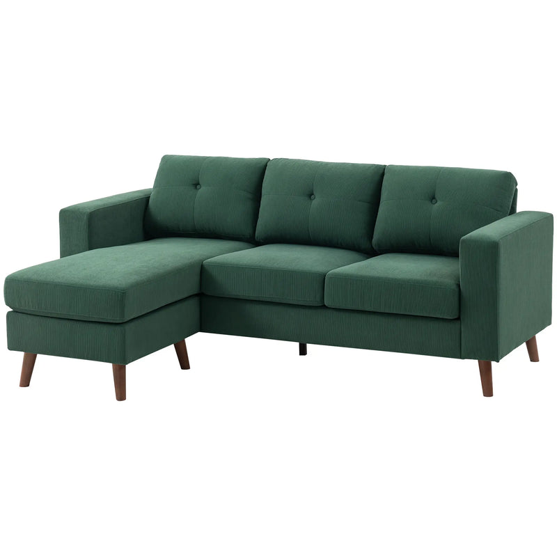 Pending - Aosom Homcom Upholstered L-Shaped Sectional Sofa with Reversible Chaise - Available in 3 Colours