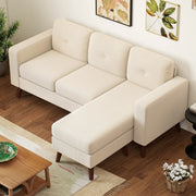 Pending - Aosom Homcom Upholstered L-Shaped Sectional Sofa with Reversible Chaise - Available in 3 Colours