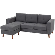 Pending - Aosom Homcom Upholstered L-Shaped Sectional Sofa with Reversible Chaise - Available in 3 Colours