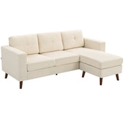Pending - Aosom Homcom Upholstered L-Shaped Sectional Sofa with Reversible Chaise - Available in 3 Colours