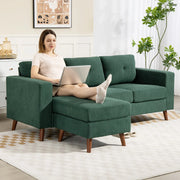 Pending - Aosom Homcom Upholstered L-Shaped Sectional Sofa with Reversible Chaise - Available in 3 Colours