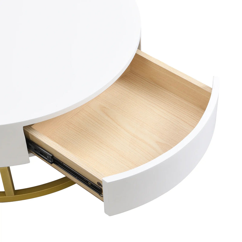 Pending - Aosom Modern Round Lift-Top Nesting Coffee Tables with Hydraulic Lifting System - Available in 2 Colours