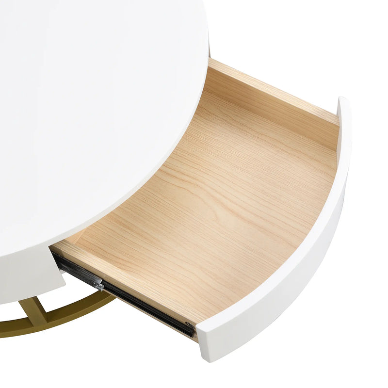 Pending - Aosom Modern Round Lift-Top Nesting Coffee Tables with Hydraulic Lifting System - Available in 2 Colours