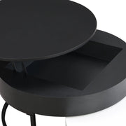 Pending - Aosom Modern Round Lift-Top Nesting Coffee Tables with Hydraulic Lifting System - Available in 2 Colours