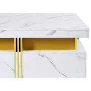 Pending - Aosom Modern Square Storage Coffee Table with 4 Drawers - Available in 2 Colours