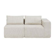 Pending - Aosom Modular Corduroy Fabric Sectional Sofa in Beige