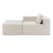 Pending - Aosom Modular Corduroy Fabric Sectional Sofa in Beige