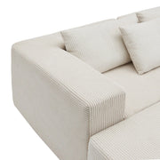 Pending - Aosom Modular Corduroy Fabric Sectional Sofa in Beige