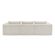 Pending - Aosom Modular Corduroy Fabric Sectional Sofa in Beige