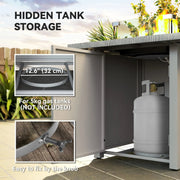 Pending - Aosom Outsunny 28" 50,000 Btu Gas Fire Pit Table with Cover and Glass Screen, Grey