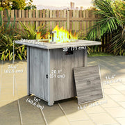 Pending - Aosom Outsunny 28" 50,000 Btu Gas Fire Pit Table with Cover and Glass Screen, Grey