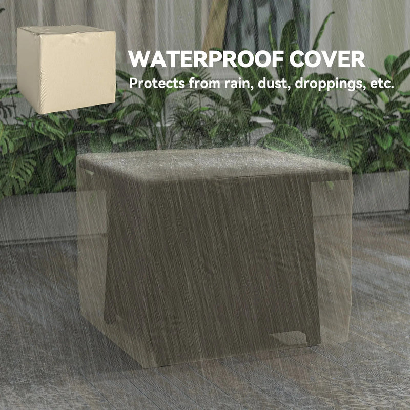 Pending - Aosom Outsunny 28" Propane Fire Pit Table 40,000 Btu Square Outdoor Gas Fire Table with Waterproof Cover, Adjustable Foot Pads