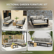 Pending - Aosom Outsunny 3 Pieces Aluminum Corner Patio Set with 2 Loveseats and Coffee Table - Available in 2 Colours