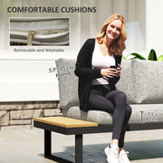 Pending - Aosom Outsunny 3 Pieces Aluminum Corner Patio Set with 2 Loveseats and Coffee Table - Available in 2 Colours