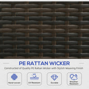 Pending - Aosom Outsunny 3 Pieces Patio Furniture Set with Cushions, Outdoor Pe Rattan Wicker Conversation Corner Sofa Set with Glass Top Table and Adjustable Foot - Available in 3 Colours