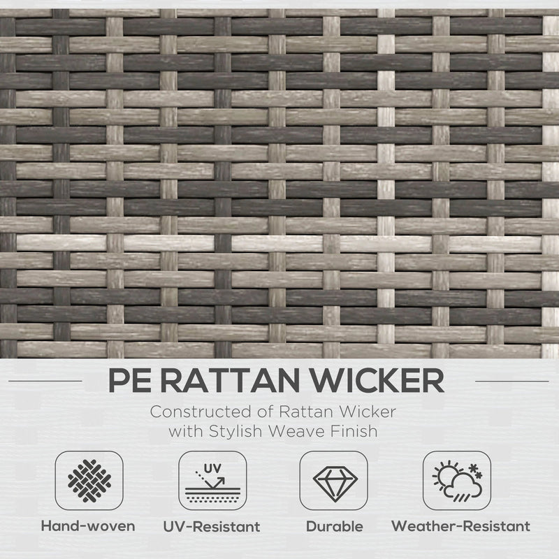 Pending - Aosom Outsunny 3 Pieces Rattan Wicker Outdoor Conversation Furniture Set W/ Loveseats Coffee Table Cushions For Garden, Patio - Available in 2 Colours