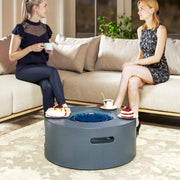 Pending - Aosom Outsunny 30" Round Propane Fire Pit Table 50 in 000 Btu Outdoor Gas Fire Table with Waterproof Cover in Decorative Glass Rocks in Tank Holder in Grey