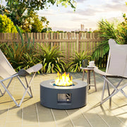 Pending - Aosom Outsunny 30" Round Propane Fire Pit Table 50 in 000 Btu Outdoor Gas Fire Table with Waterproof Cover in Decorative Glass Rocks in Tank Holder in Grey