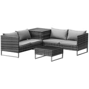 Pending - Aosom Outsunny 4 Piece Patio Furniture Set with Coffee Table and Corner Table For Backyard, Porch, Poolside, Balcony, Garden