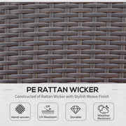 Pending - Aosom Outsunny 4 Pieces Patio Pe Rattan Wicker Sofa Set Outdoor Conversation Furniture W/ Two Tier Tea Table & Cushions - Available in 2 Colours