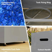 Pending - Aosom Outsunny 42" Propane Fire Pit Table 50,000 Btu Outdoor Gas Fire Table with Hideaway Propane Tank Holder, Waterproof Cover