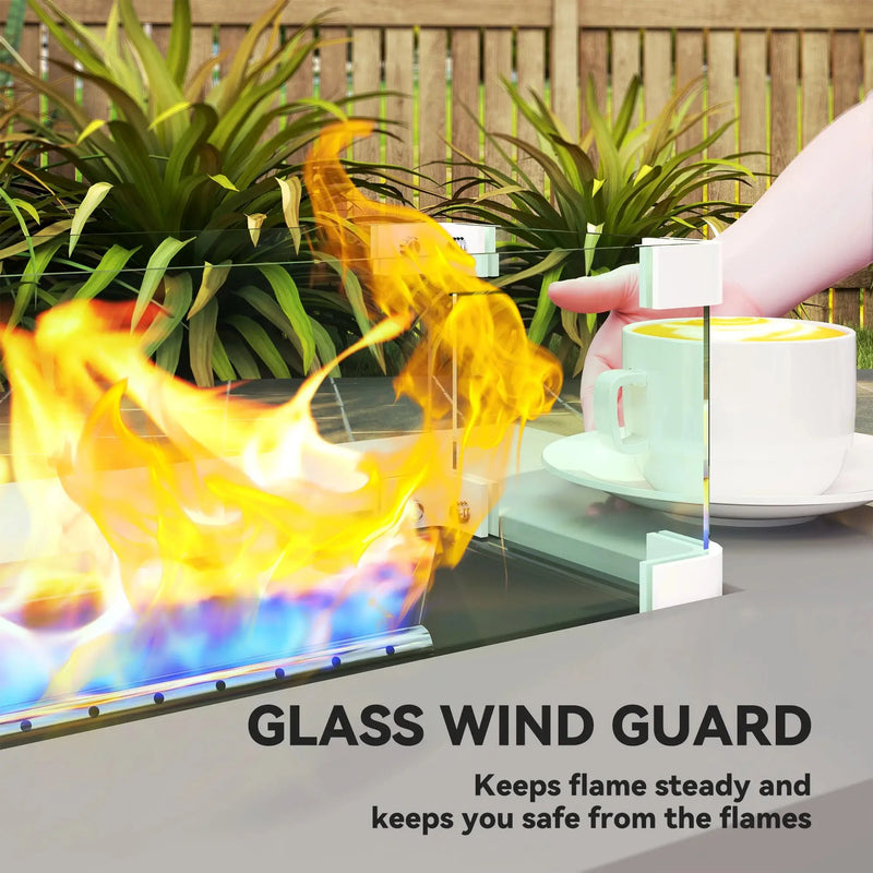 Pending - Aosom Outsunny 42" Propane Fire Pit Table 50,000 Btu Outdoor Gas Fire Table with Hideaway Propane Tank Holder, Waterproof Cover