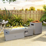 Pending - Aosom Outsunny 42" Propane Fire Pit Table 50,000 Btu Outdoor Gas Fire Table with Hideaway Propane Tank Holder, Waterproof Cover