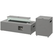 Pending - Aosom Outsunny 42" Propane Fire Pit Table 50,000 Btu Outdoor Gas Fire Table with Hideaway Propane Tank Holder, Waterproof Cover