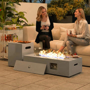 Pending - Aosom Outsunny 42" Propane Fire Pit Table 50,000 Btu Outdoor Gas Fire Table with Hideaway Propane Tank Holder, Waterproof Cover