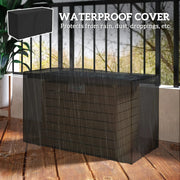 Pending - Aosom Outsunny 43" Propane Fire Pit Table 50,000 Btu Outdoor Gas Fire Table with Glass Wind Guard, Waterproof Cover