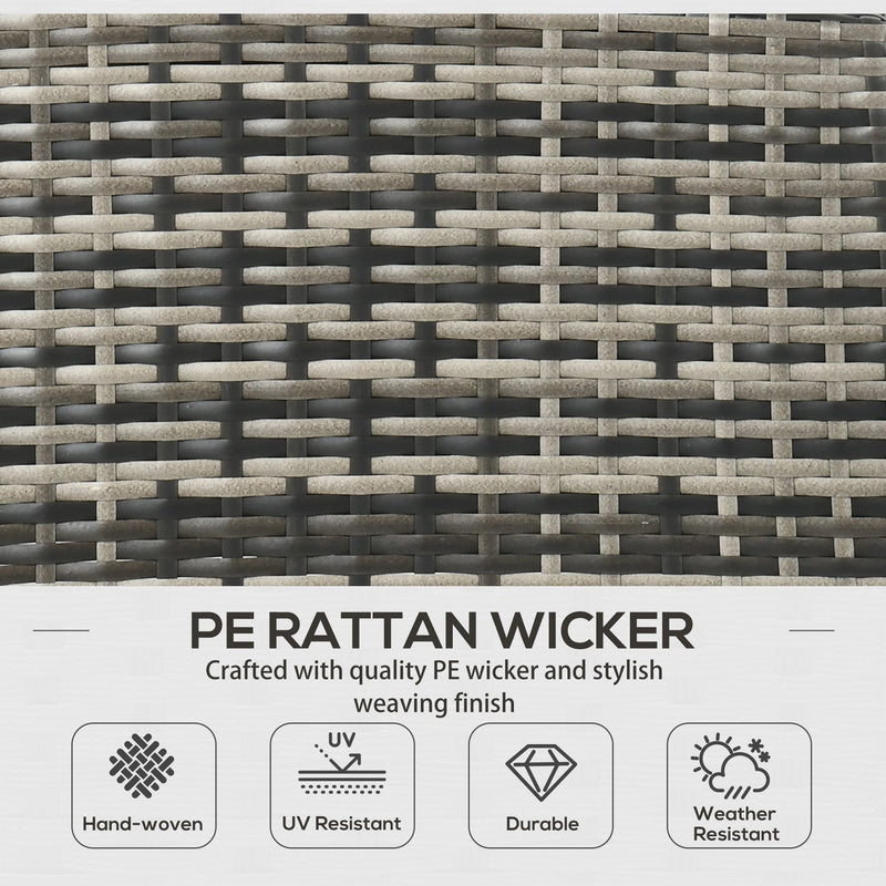 Pending - Aosom Outsunny 6 Piece Patio Furniture Set with Patio Chairs, Ottomans, Sofa, Glass Top Table and Cushions, Sectional Wicker Rattan Conversation Set For Backyard, Porch, Grey