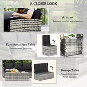 Pending - Aosom Outsunny 6 Pieces Wicker Rattan Patio Furniture Set - Available in 4 Colours